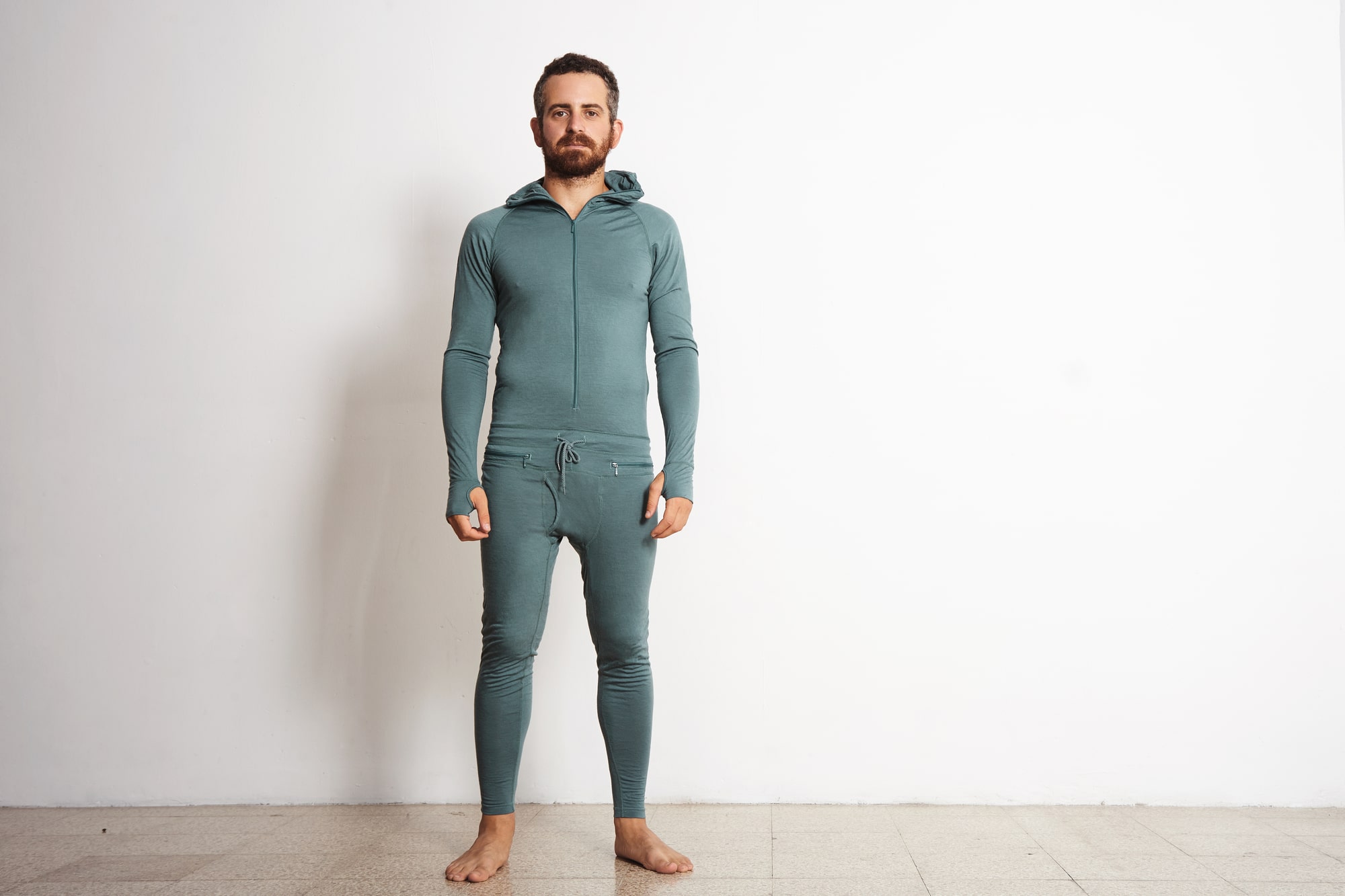 thermal base layer man in green