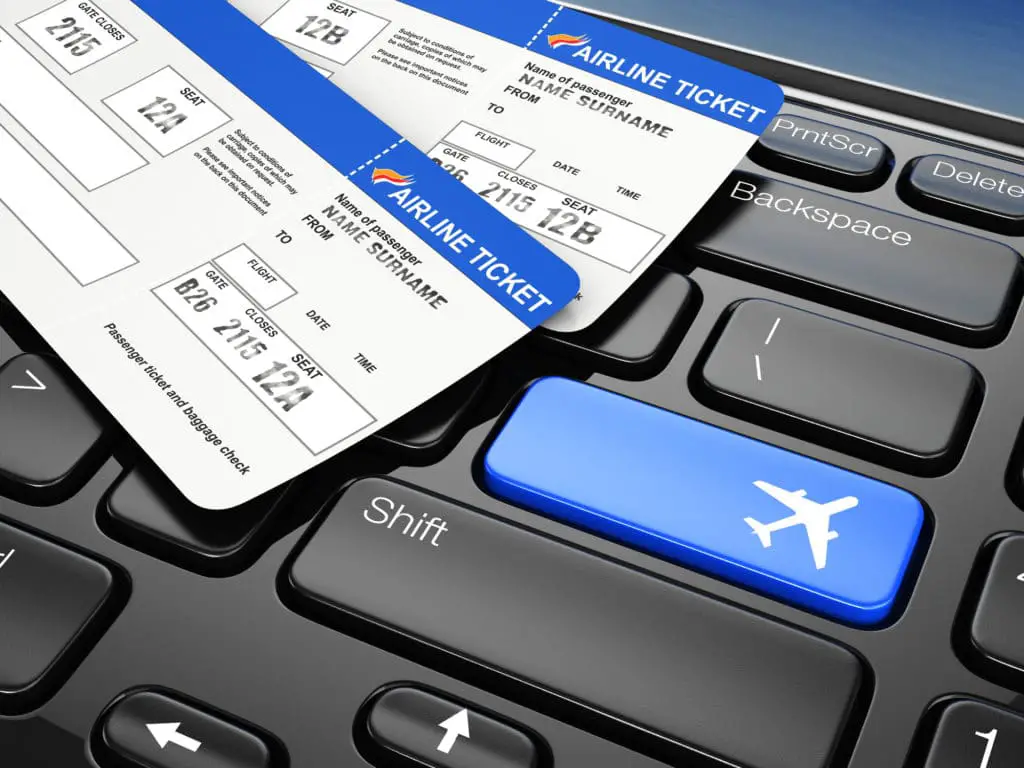 printed airline tickets