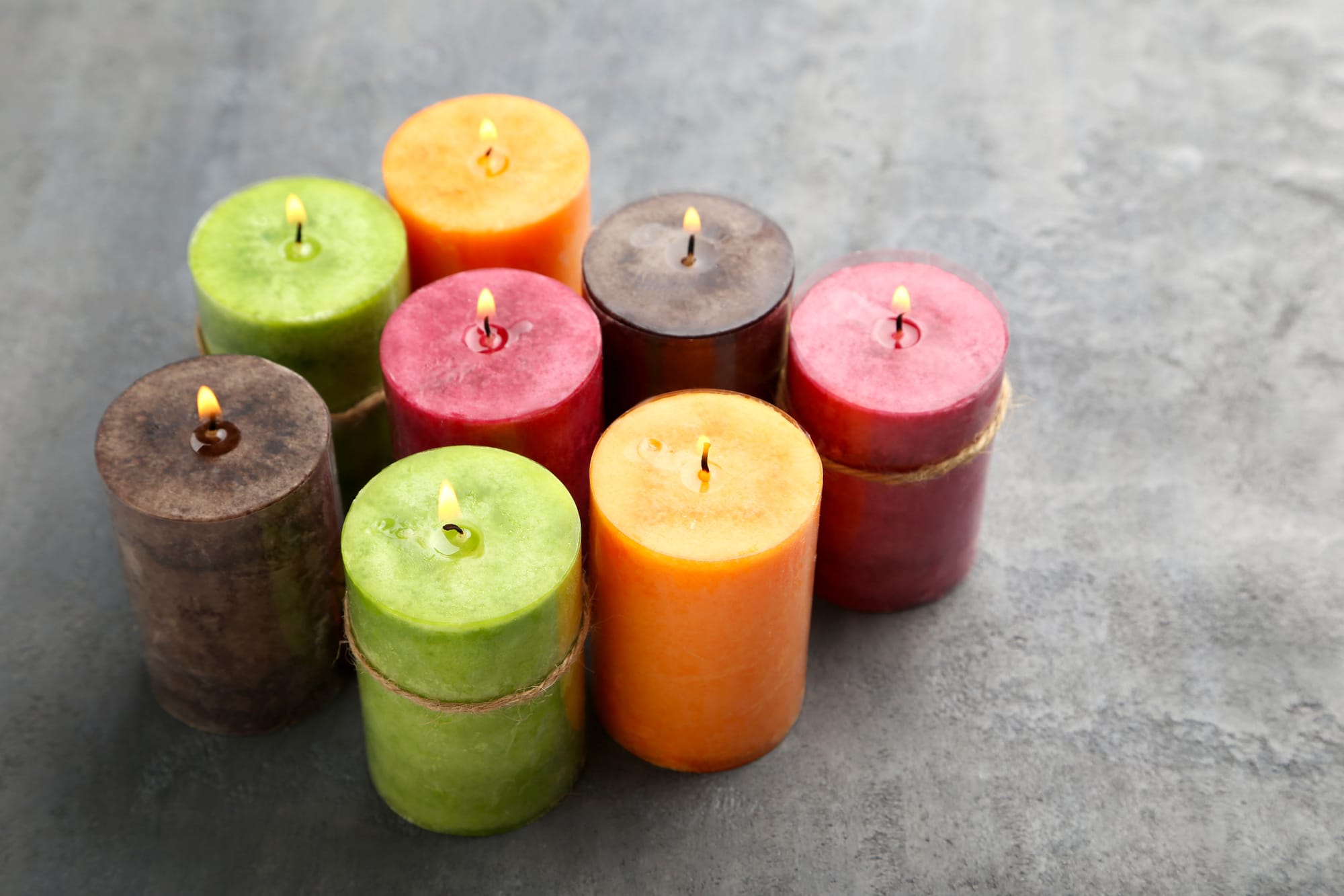 multiple colorful candles